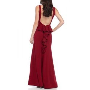Lafemme prom dress Open back formal red gown